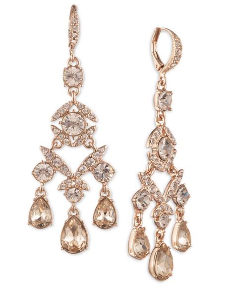 givenchy crystal chandelier earrings rose gold|Givenchy earrings for sale.